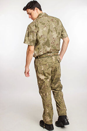 Kara Kuvvetleri Yeni Kamuflaj Renkli Kargo Cepli Taktik Pantolon Kisa Kollu Taktik Gomlek Alt ust Takim Short Sleeve Camouflage
