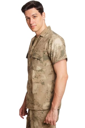 Jandarma Kamuflaj Renkli Kisa Kollu Cepli Taktik Gomlek Short Sleeve Camouflage