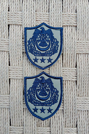 Hava Kuvvetleri Albay Subay Gri Zemin Kartal Nakisli Sirmali Mini Tisort Rutbesi