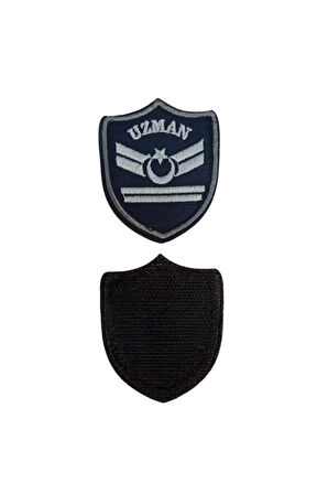 Hava Kuvvetleri Uzman Cavus 2 Kademe Lacivert Zemin Nakisli Mini Polar Rutbe Arma