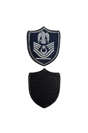 Hava Kuvvetleri Astsubay Bascavus Lacivert Zemin Kartal Nakisli Mini Polar Rutbesi