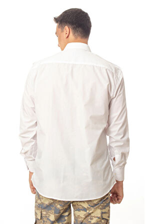 Ozel Guvenlik Beyaz renkli uzun kollu gomlek