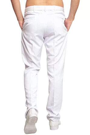 Deniz Kuvvetleri Deniz Fakultesi Deniz Lisesi Beyaz Renkli Yazlik Kaliteli Pamuklu Kumas Kaptan Pantolon