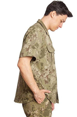 Kara Kuvvetleri Yeni Kamuflaj Renkli Kisa Kollu Taktik Gomlek Short Sleeve Camouflage