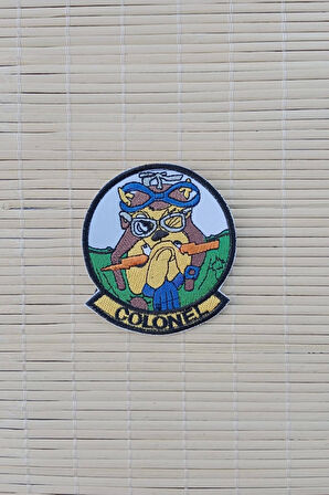 colonel yazili siluetli nakis islemeli arma pec patch