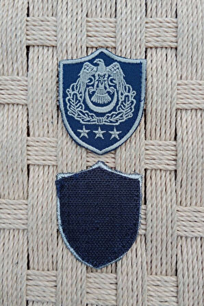 Hava Kuvvetleri Albay Subay Lacivert Zemin Kartal Nakisli Sirmali Mini Polar Rutbe