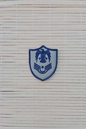 Hava Kuvvetleri Astsubay Ustcavus Gri Zemin Kartal Nakisli Mini Tisort Rutbe