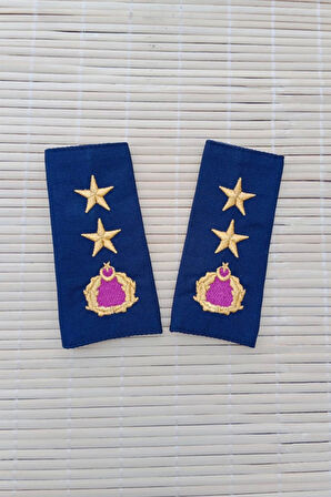 Hava Kuvvetleri Dahili Lacivert Renkli Yarbay Omuzluk Apolet Karargah Rutbe