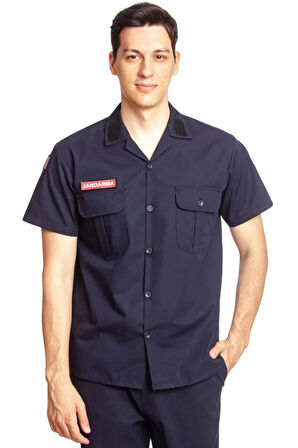 Jandarma Asayis Kisa Kollu Lacivert Renkli Rengi Solmayan Orjinal Taktik Gomlek