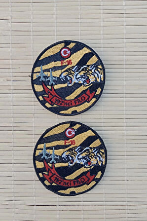 sari zemin siyah nakis islemeli f 16 192. filo arma pec patch