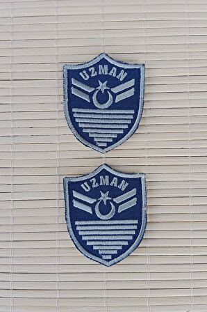 Hava Kuvvetleri Uzman Cavus 8 Kademe Lacivert Zemin Nakisli Mini Polar Rutbesi