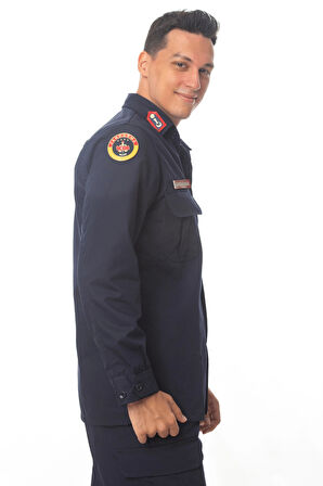 Jandarma Asayis Lacivert Renkli Rengi Solmayan Uzun Kollu Orjinal Taktik Gomlek