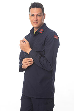 Jandarma Asayis Lacivert Renkli Rengi Solmayan Uzun Kollu Orjinal Taktik Gomlek