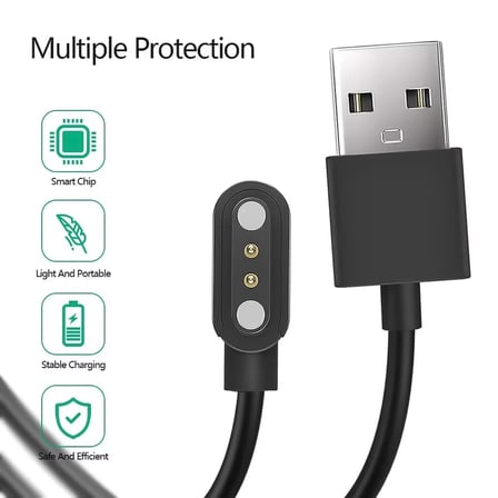 CaseOnn Oppo Watch Free Manyetik USB Hızlı Şarj Kablosu Siyah
