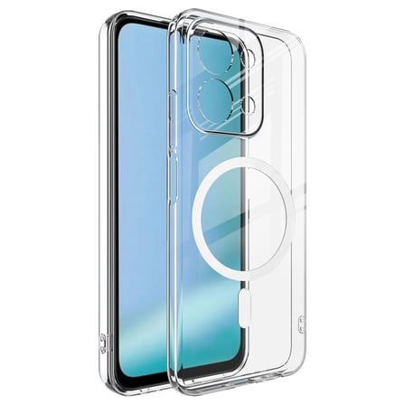 CaseOnn Xiaomi Redmi 15C 5G Kılıf MagSafe Özellikli Sararmaz Kristal Sert Kapak Şeffaf