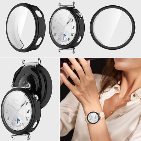 CaseOnn Huawei Watch GT 7 41mm Kılıf Ekran Korumalı 360 Tam Koruma Siyah