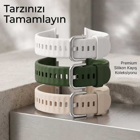 CaseOnn Huawei Watch Fit 3 Kordon Esnek Spor Silikon Kayış Turuncu