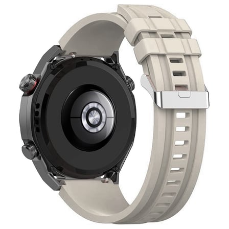 CaseOnn Huawei Watch Ultimate 2 Kordon Elite Flex Lüks Spor Silikon Kayış Bej