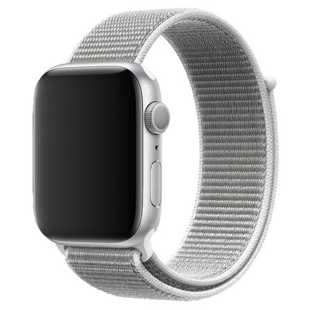CaseOnn Apple Watch Series 6 40mm Kordon Hasır Kumaş Nylon Kayış Beyaz