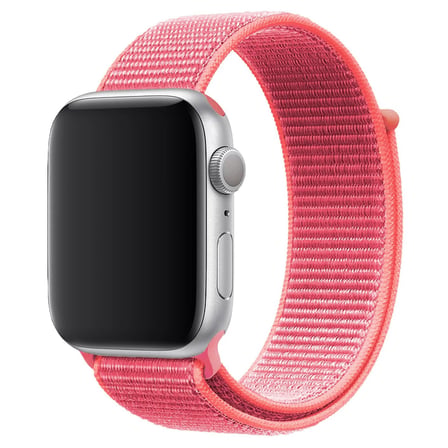 CaseOnn Apple Watch Series 6 40mm Kordon Hasır Kumaş Nylon Kayış Pembe