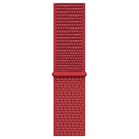 CaseOnn Apple Watch Series 6 44mm Kordon Hasır Kumaş Nylon Kayış Kırmızı