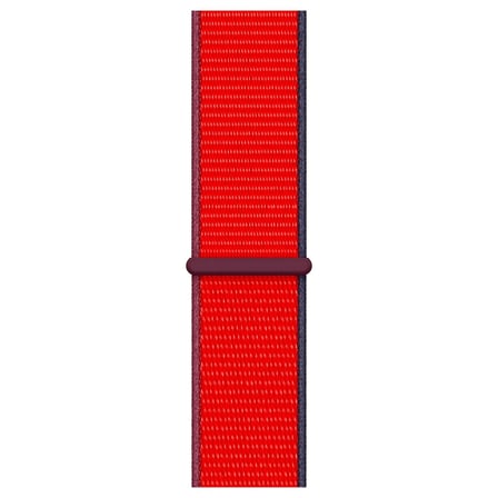 CaseOnn Apple Watch SE 44mm Kordon Hasır Kumaş Nylon Kayış Kırmızı Lacivert