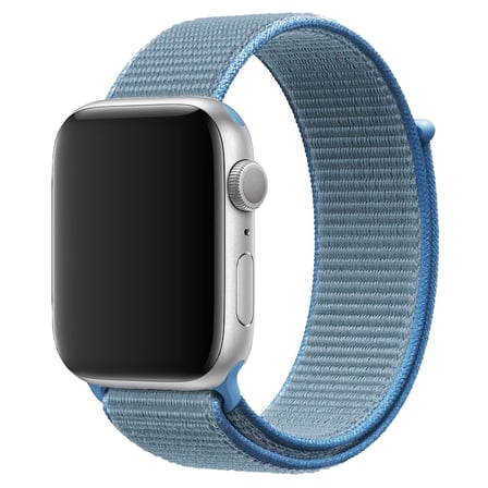CaseOnn Apple Watch Series 7 41mm Kordon Hasır Kumaş Nylon Kayış Mavi