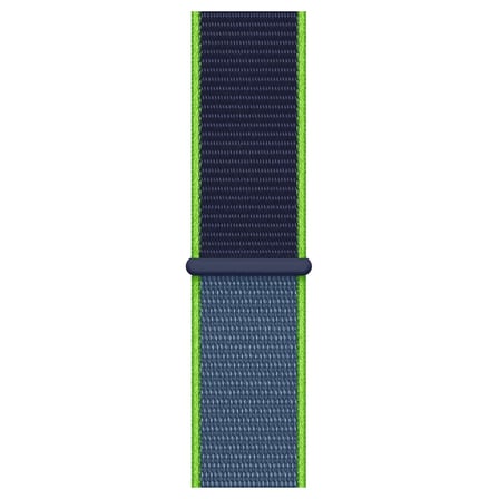CaseOnn Apple Watch Series 8 41mm Kordon Hasır Kumaş Nylon Kayış Lacivert Yeşil