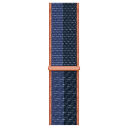 CaseOnn Apple Watch Series 9 41mm Kordon Hasır Kumaş Nylon Kayış Mavi Turuncu