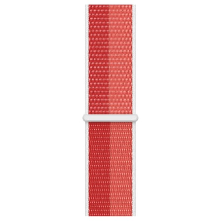 CaseOnn Apple Watch Ultra 2 49mm Kordon Hasır Kumaş Nylon Kayış Kırmızı Beyaz