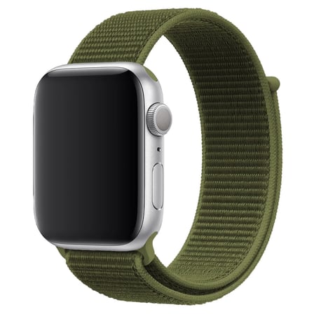 CaseOnn Apple Watch Ultra 2 49mm Kordon Hasır Kumaş Nylon Kayış Koyu Yeşil