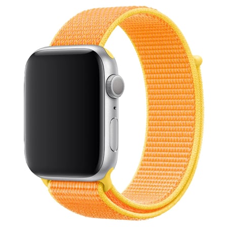 CaseOnn Apple Watch SE 3 40mm Kordon Hasır Kumaş Nylon Kayış Sarı