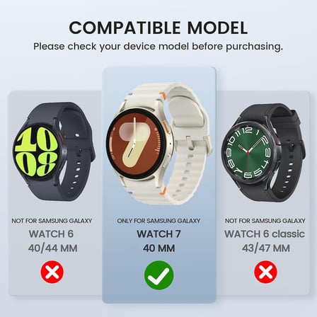 CaseOnn Samsung Galaxy Watch 7 40mm Kılıf Ekran Korumalı 360 Tam Koruma Siyah