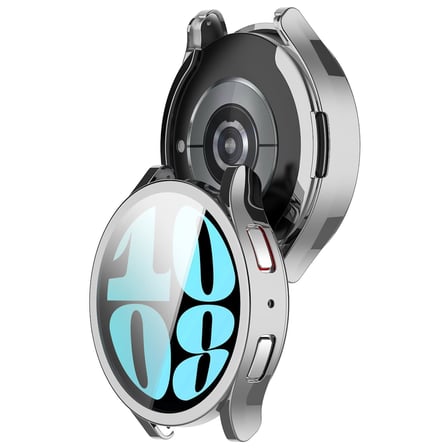 CaseOnn Samsung Galaxy Watch 5 44mm Kılıf Ekran Korumalı 360 Tam Koruma Gümüş