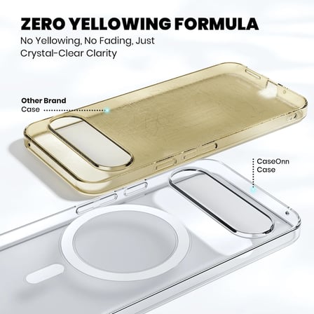 CaseOnn Xiaomi Redmi 17C Kılıf MagSafe Özellikli Sararmaz Kristal Sert Kapak Şeffaf