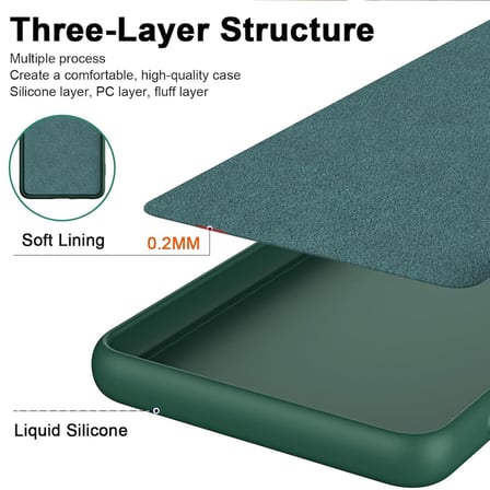 CaseOnn Honor Magic 8 Pro Kılıf Kamera Korumalı Mikrofiber Astarlı Lansman Koyu Yeşil