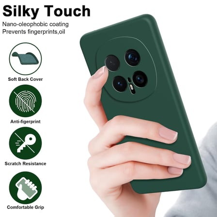 CaseOnn Honor Magic 8 Pro Kılıf Kamera Korumalı Mikrofiber Astarlı Lansman Koyu Yeşil