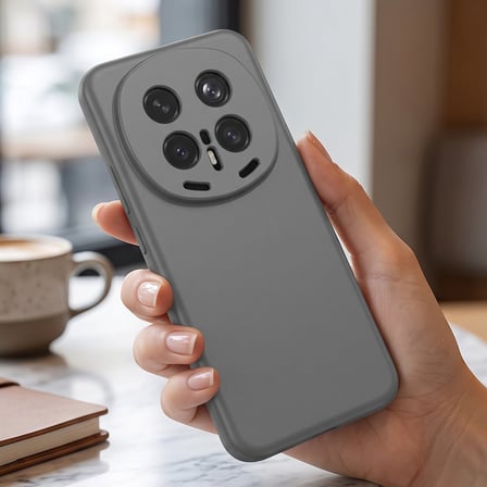 CaseOnn Honor Magic 8 Pro Kılıf Kamera Korumalı Mikrofiber Astarlı Lansman Gri