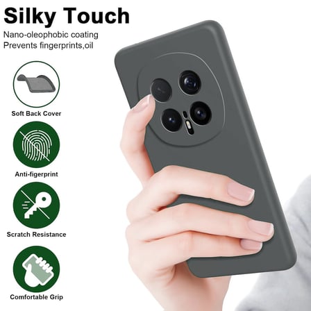 CaseOnn Honor Magic 8 Pro Kılıf Kamera Korumalı Mikrofiber Astarlı Lansman Gri