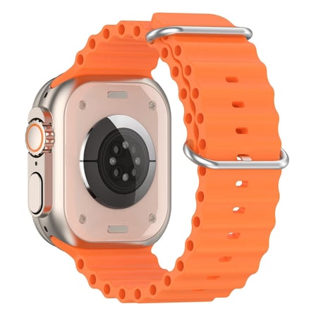 CaseOnn Apple Watch SE 2 40mm Kordon Suya Dayanıklı Okyanus Silikon Kayış Turuncu