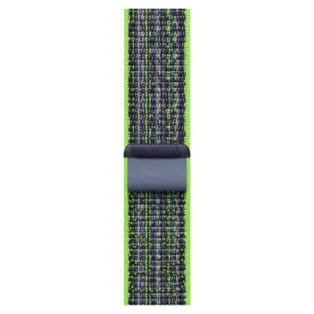 CaseOnn Apple Watch Series 8 45mm Kordon Dikişli Spor Cırtlı Kumaş Kayış Yeşil Lacivert