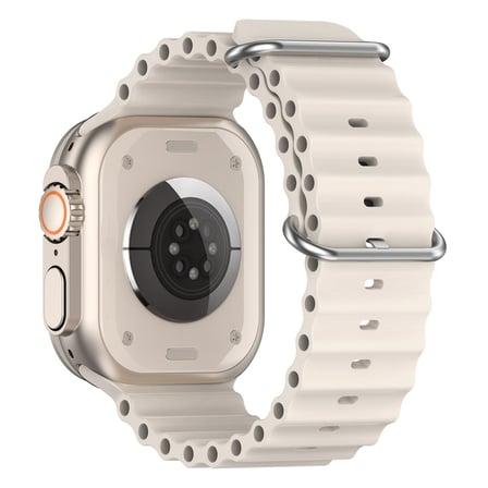 CaseOnn Apple Watch Ultra Kordon Suya Dayanıklı Okyanus Silikon Kayış Bej
