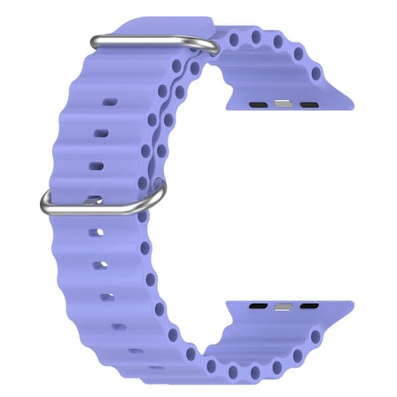 CaseOnn Apple Watch Series 9 45mm Kordon Suya Dayanıklı Okyanus Silikon Kayış Lavanta