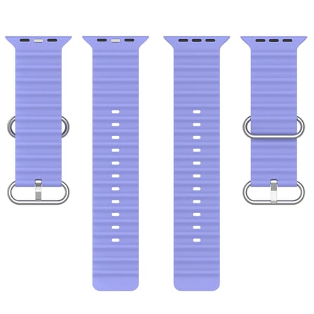 CaseOnn Apple Watch Series 9 45mm Kordon Suya Dayanıklı Okyanus Silikon Kayış Lavanta