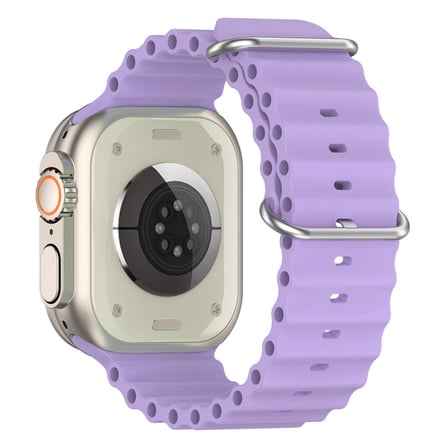 CaseOnn Apple Watch Series 10 42mm Kordon Suya Dayanıklı Okyanus Silikon Kayış Lila