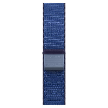 CaseOnn Apple Watch Series 10 46mm Kordon Dikişli Spor Cırtlı Kumaş Kayış Mavi