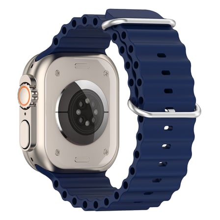 CaseOnn Apple Watch Series 10 46mm Kordon Suya Dayanıklı Okyanus Silikon Kayış Lacivert