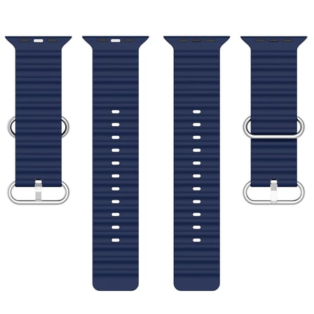 CaseOnn Apple Watch Series 10 46mm Kordon Suya Dayanıklı Okyanus Silikon Kayış Lacivert