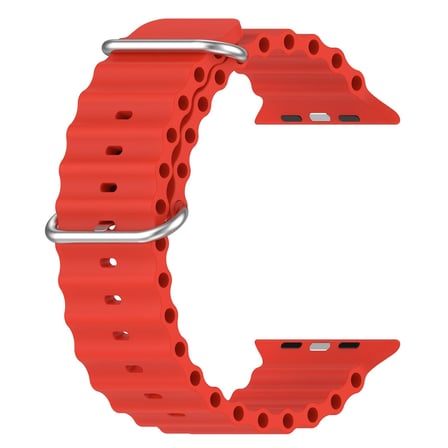 CaseOnn Apple Watch SE 3 40mm Kordon Suya Dayanıklı Okyanus Silikon Kayış Kırmızı