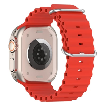 CaseOnn Apple Watch SE 3 40mm Kordon Suya Dayanıklı Okyanus Silikon Kayış Kırmızı